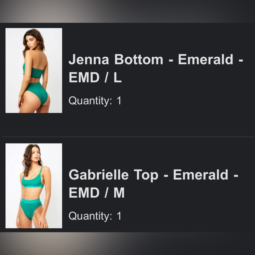 Frankies Bikinis - Emerald Green Bikini